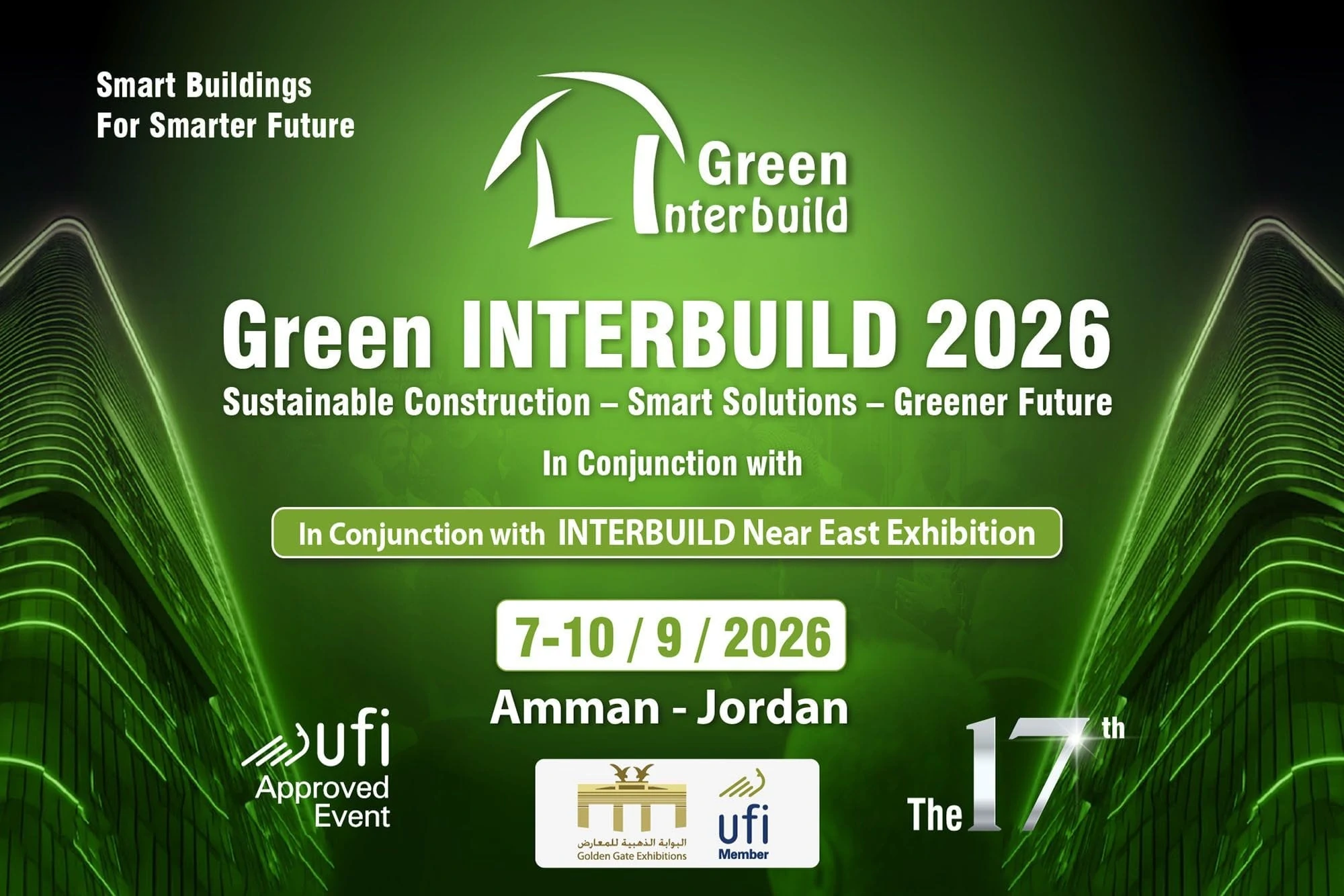 Green InterBuild 2026 Green InterBuild Tradeshow and Forum 2026, organized alongside the 17th INTERBUILD Near East Tradeshow